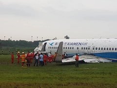 空運查詢-就飛機偏出跑道事件 民航局行政約見廈航