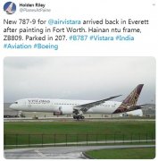 空運(yùn)公司歐洲空運(yùn)海航取消4架波音787-9訂單 Vistara航空接手