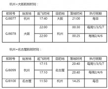 香港國(guó)際空運(yùn)-長(zhǎng)龍航空新開杭州=大阪、杭州=名古屋直飛航線（附圖）